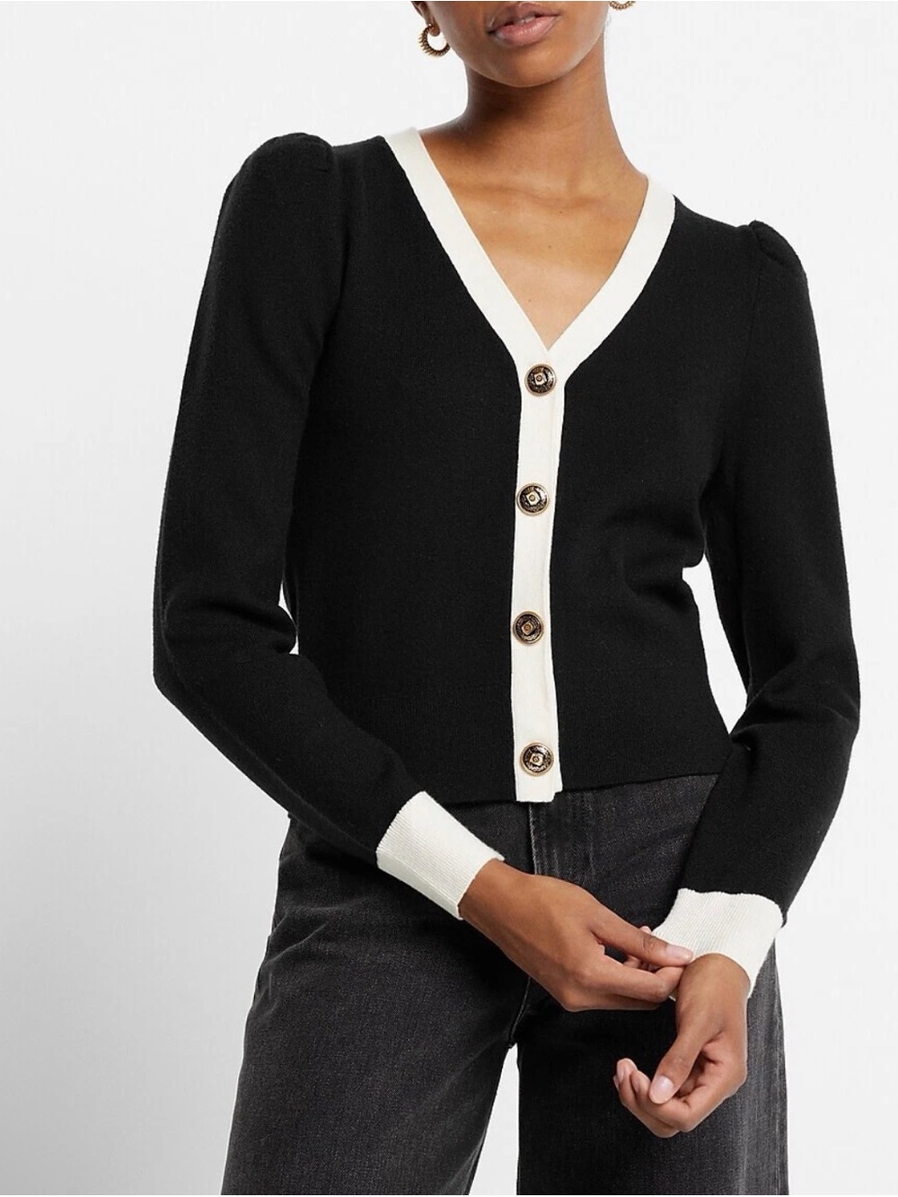 Express Black Sweater Cardigan